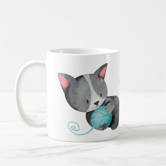 キャッ熱狂するトレディ コーヒーマグカップ (左)