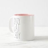 キャッ熱狂するトレディ |写真パーソナライズされたの追加 ツートーンマグカップ (正面左)