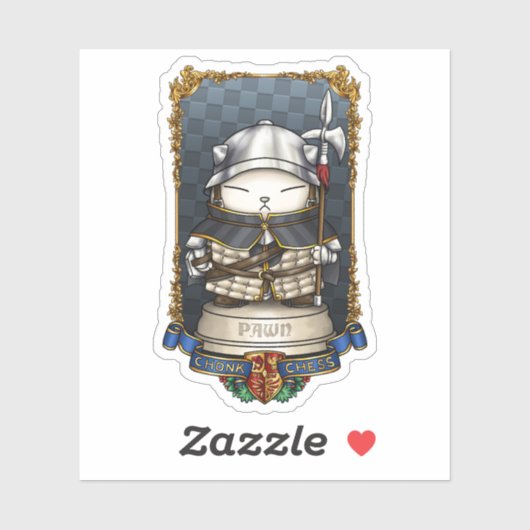 キャッ王室のトチェスのポーン シール (シート)