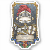 キャッ王室のトチェス騎士ピース シール (正面)