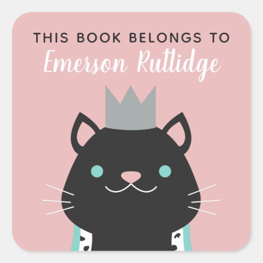 キャッ王室のト |この本の所属先ピンク スクエアシール (正面)
