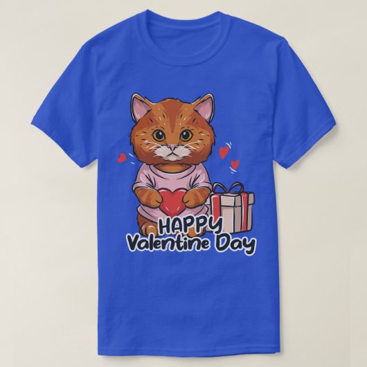 キャッ祝チバレンタインデーTシャツ2 Tシャツ (デザイン正面)