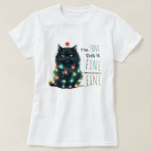 「キャッ素晴らしクおもしろい・クリスマスTシャツ」 Tシャツ (デザイン正面)