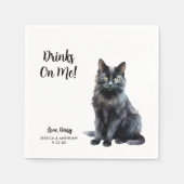 キャッ結婚トカクテル スタンダードカクテルナプキン (正面)