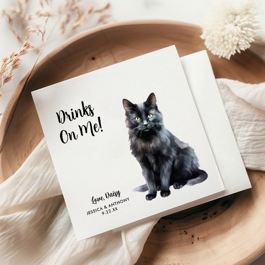 キャッ結婚トカクテル スタンダードカクテルナプキン