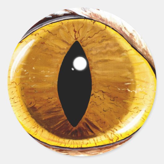 キャッ絵を描ク目 ラウンドシール (正面)