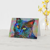 キャッ絵を描ト2アートノートカード カード (黄色い花)