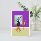 キャッ絵画トズライトハウス+ハート ポストカード (スタンド正面)