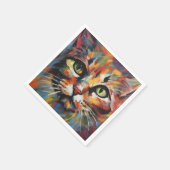 キャッ絵画ト スタンダードカクテルナプキン (角)