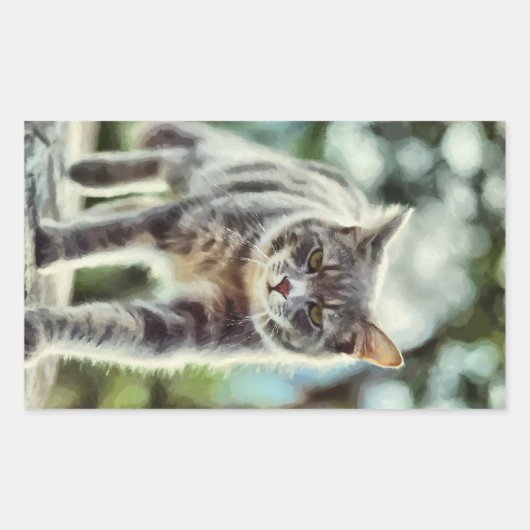 キャッ絵画ト 長方形シール (正面)