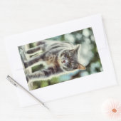 キャッ絵画ト 長方形シール (封筒)