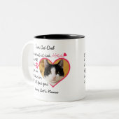 キャッ親愛トパパ |猫カスタムフォトラブギフト ツートーンマグカップ (正面左)