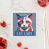 キャッ誇りを持ったト・レディ民主党議員2024年米国選挙 スタンダードカクテルナプキン (インサイチュ)