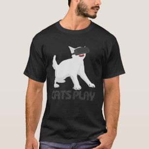 キャッ遊クIキャッおもしろいトKitten GamerゲーマーVRヘッド Tシャツ