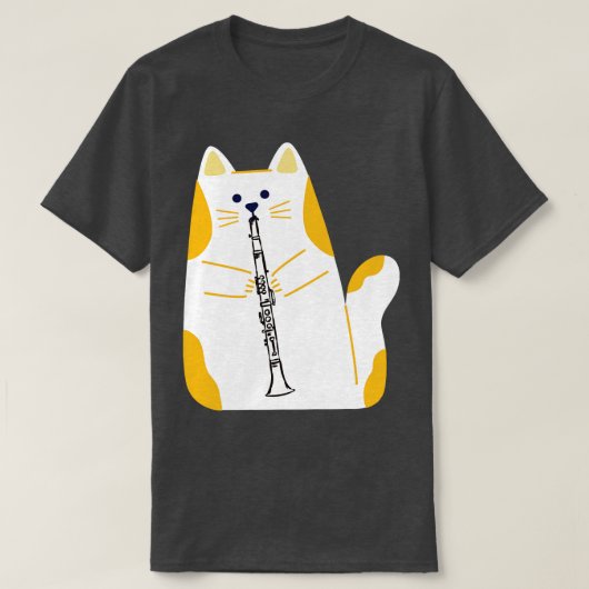 キャッ遊トザクラリネット Tシャツ (デザイン正面)
