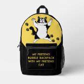 キャッ間抜けトバックパック プリントバックパック (正面)