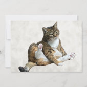 キャッ間抜けトポーズ – Annie's Flat Greeting Card (正面)