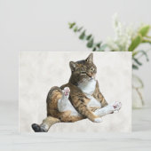 キャッ間抜けトポーズ – Annie's Flat Greeting Card (スタンド正面)