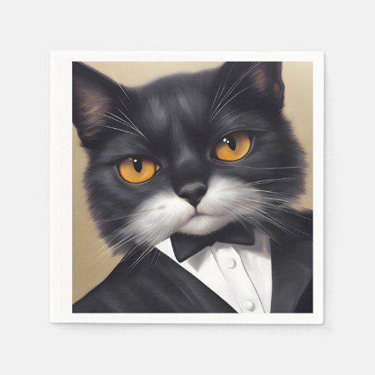 キャッ頭が切れるト スタンダードカクテルナプキン (正面)