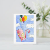 キャッ飛んでいるト ポストカード (スタンド正面)