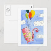 キャッ飛んでいるト ポストカード (正面/裏面)