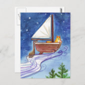 キャッ飛んでいるト#1はがき ポストカード (正面/裏面)