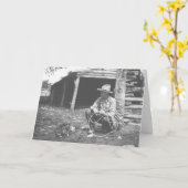 キャッ食べトはコーヒー缶の中に。 カード (黄色い花)