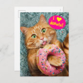 キャッ食べトドーナツ インビテーションポストカード (正面/裏面)