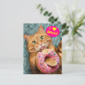 キャッ食べトドーナツ インビテーションポストカード (スタンド正面)