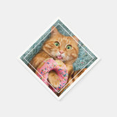 キャッ食べトドーナツ スタンダードカクテルナプキン (角)