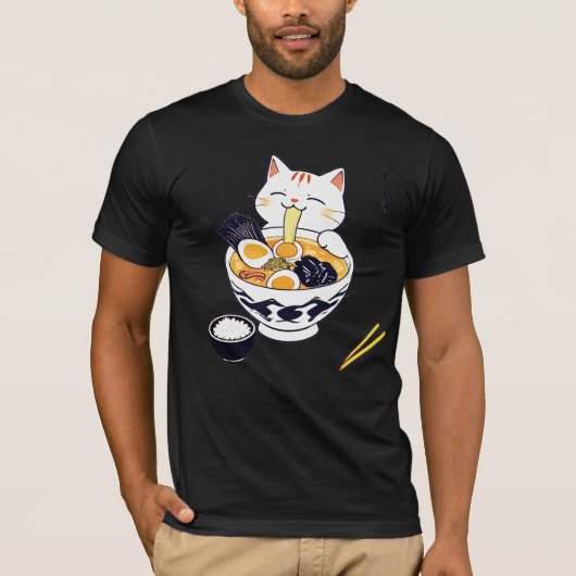キャッ食べ中国のト Tシャツ (正面)