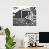 キャッ食べ物ト缶から出た缶 ポスター (ホームオフィス)