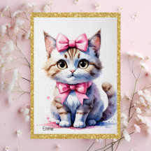 キャッ魅力的ト誕生日招待状