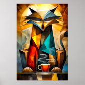 キャッ魅力的ト – Cubist Pherify with Coffee ポスター (正面)