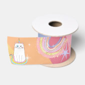 キャティコーン+魔法の猫+キッズの誕生日 サテンリボン (リール)