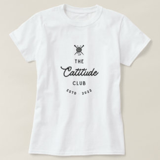 キャティチュード クラブ 上品な猫好き Tシャツ