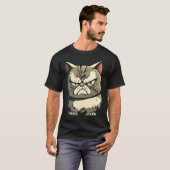 キャティチュード 怒った猫の態度 1 Tシャツ (正面フル)