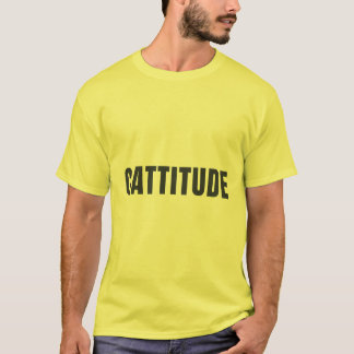キャティチュード 楽しい猫愛好家のためのタイポグラフィ デザイン Tシャツ