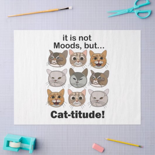 キャティチュード 猫の気分 猫好き 薄葉紙 (クラフト)