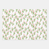 キャディケインクリスマスオーナメントクリスマスホリデーノエル ラッピングペーパーシート (正面)