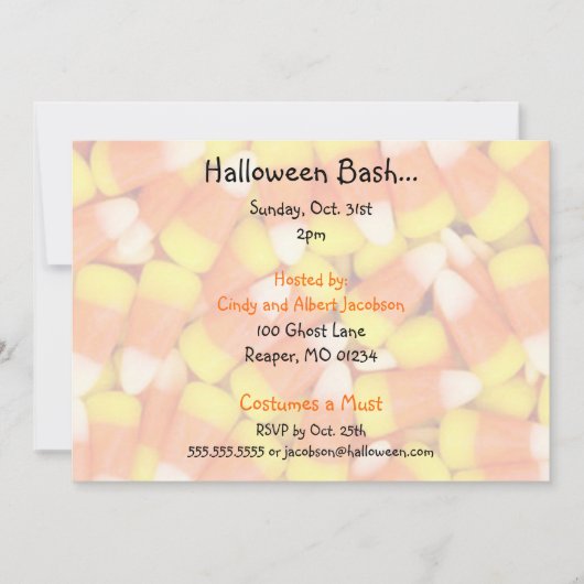 キャディコーンハローウィンパーティ招待状 招待状 (正面)