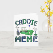 キャディミームホールインワン誕生日ゴルフ愛好家パーティー カード (黄色い花)