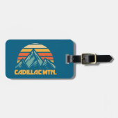 キャディラックマウンテンレトロターコイズ ラゲッジタグ (正面横)