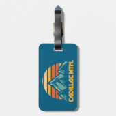 キャディラックマウンテンレトロターコイズ ラゲッジタグ (裏面縦)