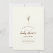 キャディーオンザウェイゴルフベビーシャワー招待状 招待状 (正面)