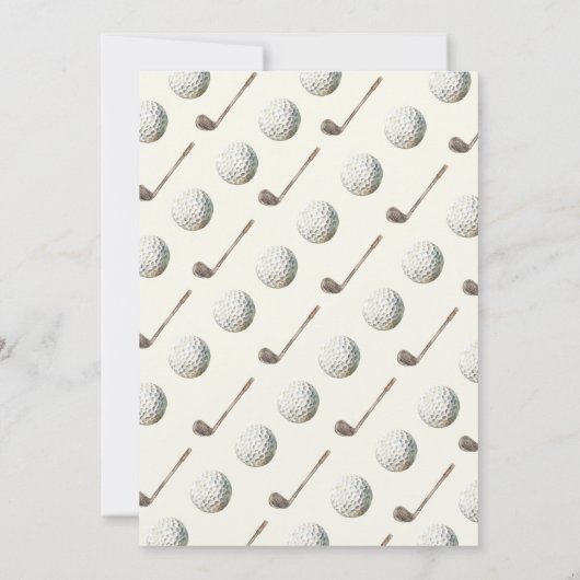 キャディーオンザウェイゴルフベビーシャワー招待状 招待状 (裏面)