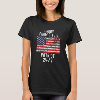 キャディ・パトリオ・愛国心7月4日アメリカ国旗 Tシャツ