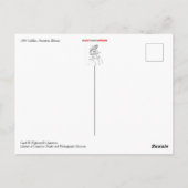 キャデラックのテールフィンおよびテールライトの郵便はがき ポストカード (裏面)