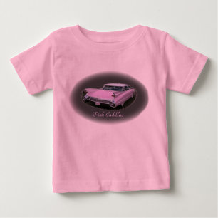 キャデラックのピンクのフラッシュ ベビーTシャツ