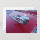 キャデラックの飛んでいるな女性のフードのオーナメント ポストカード (正面/裏面)